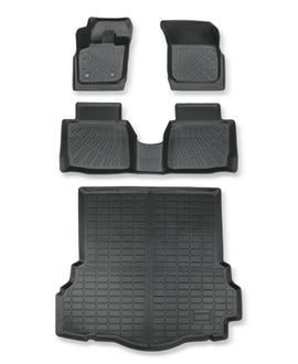 3D Custom Fit TPE Floor Liners & Trunk Mat Set for 2013-2016 Ford Fusion / Lincoln MKZ (Fits Gas/Hybrid, Excludes 2017+)