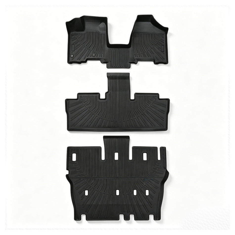Floor Mats Liner for Toyota Sienna 2004-2010 Black TPE All-Weather 4 Pcs