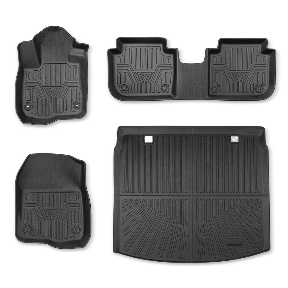 4Pcs Car Floor Mats and Cargo Liner Front and Rear TPE Black Replacement for CR-V 2023-2026