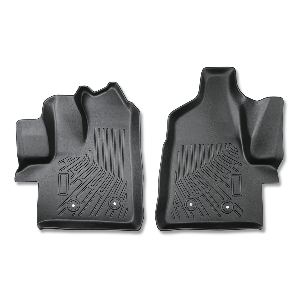 Black 2Pcs Front TPE Car Floor Mats Replacement for Transit 150 250 350HD 2020-2026