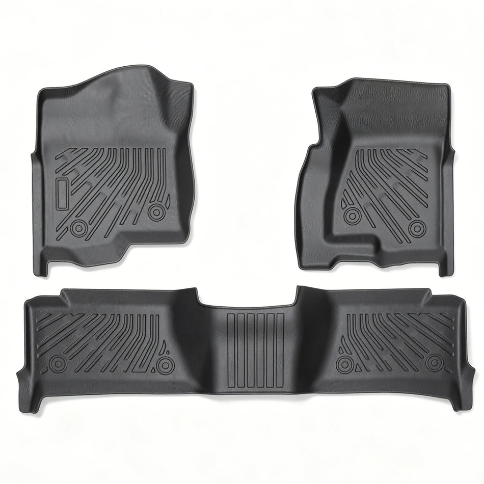 3-Piece 3D TPE All-Weather Floor Mats for 1999-2007 Chevy Silverado GMC Sierra 1500 2500 Classic