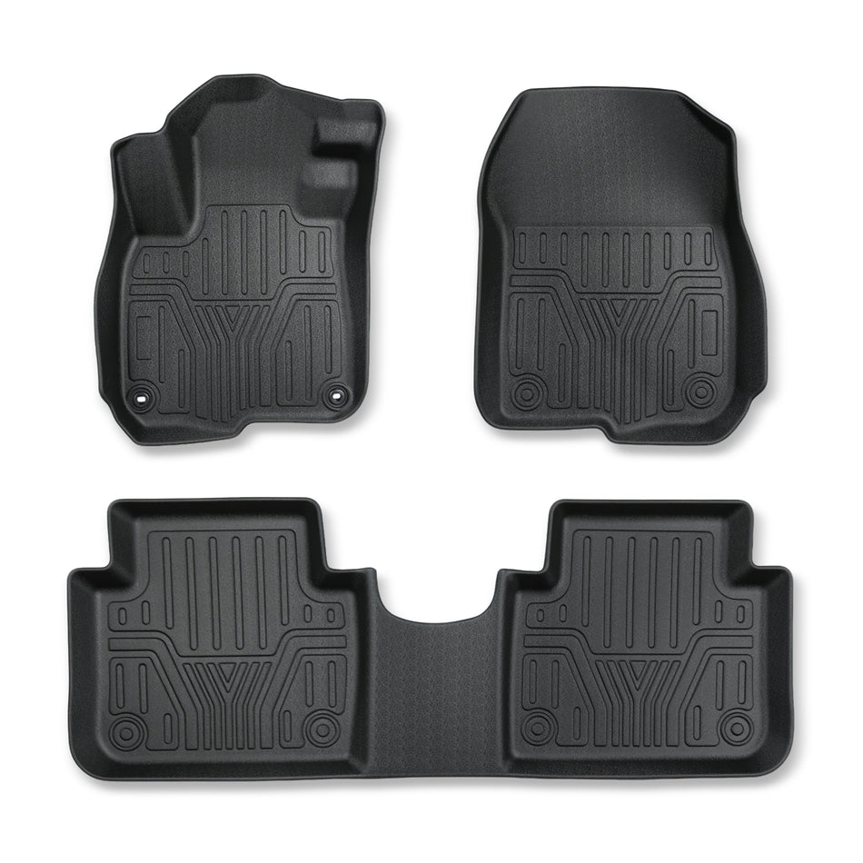 Car Floor Mats Black TPE Vehicle Floor Liners 3 Piece Replacement for CRV 2017-2022