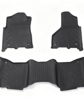 labwork 3-Piece 3D TPE All-Weather Floor Mats for 2019-2024 Dodge Ram 2500 3500 Crew Cab