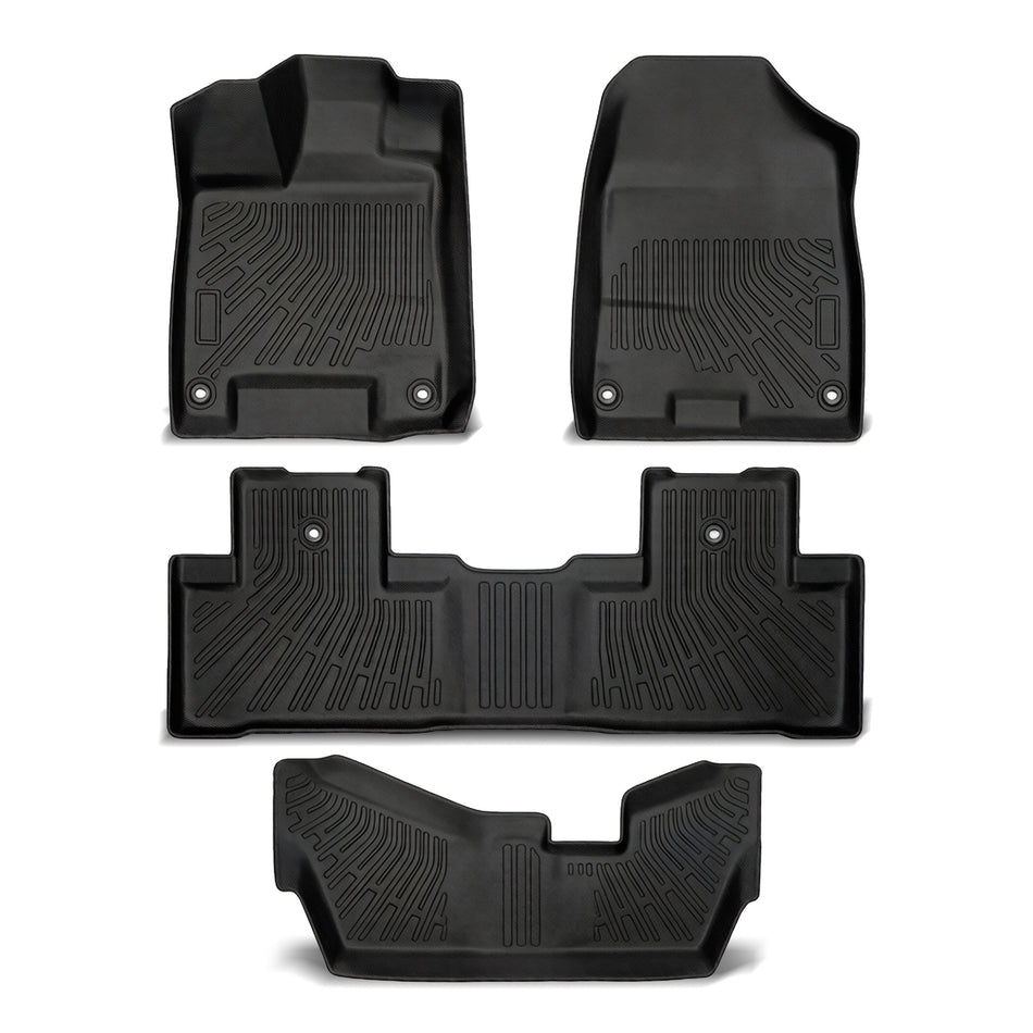 Full Set TPE All-Weather 3D Custom Floor Mats for 2014-2020 Acura MDX 7-Passenger