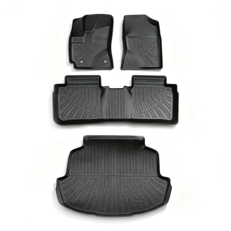 Floor Mats Liners+Trunk Cargo Liner For 2014-2019 Toyota Corolla Sedan Black