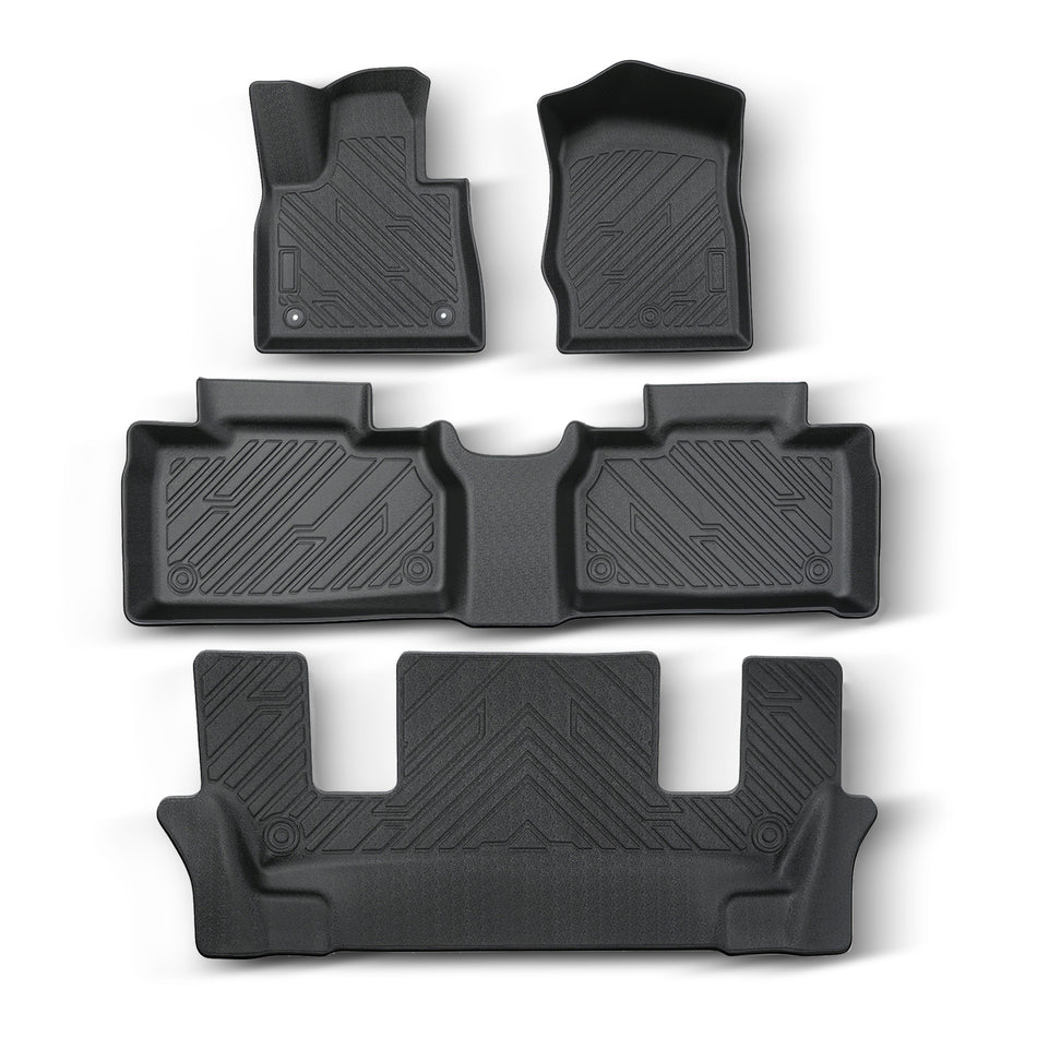 4PCS TPE All-Weather Floor Mats for 2020-2025 Ford Explorer 6 Seats