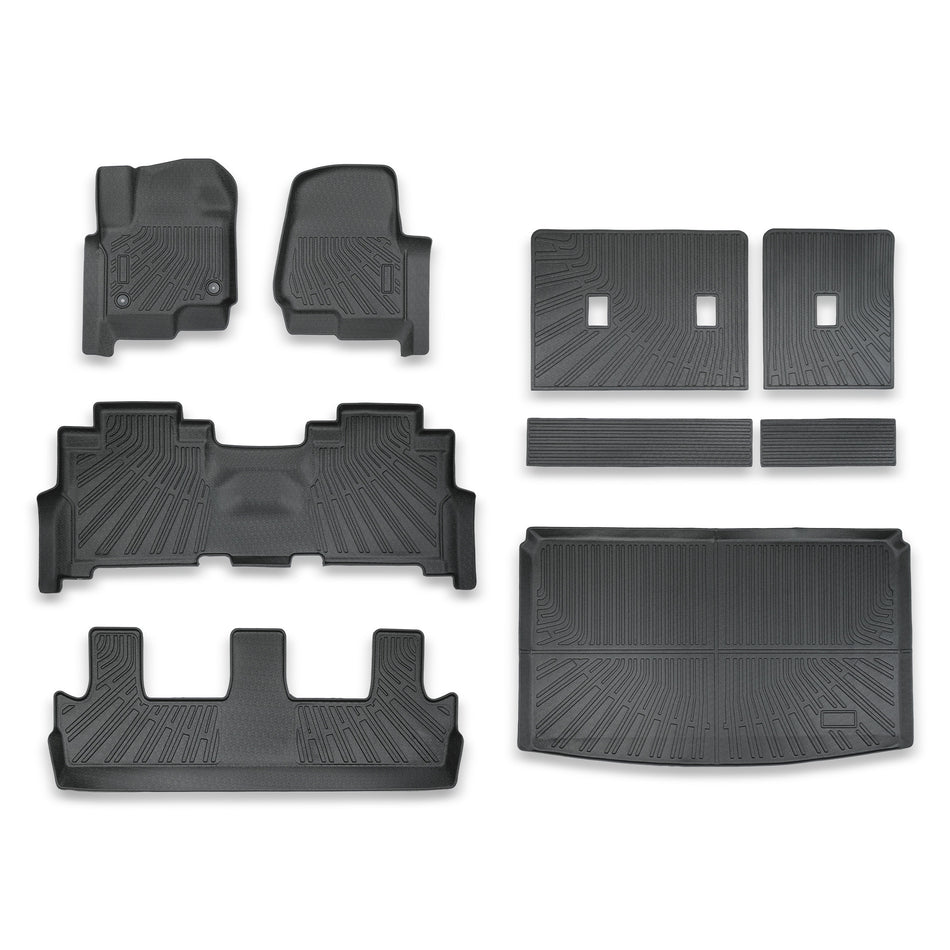 Floor Mats Cargo Liner Backrest Mats For 2018-2024 Ford Expedition MAX 8 Seats