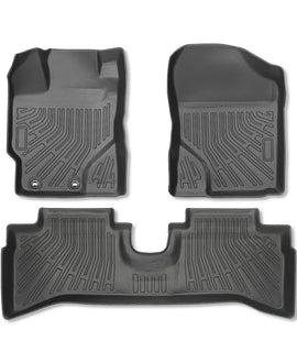Floor Liners Fit 2012-2016 Toyota Prius C Front/2nd 3p Black