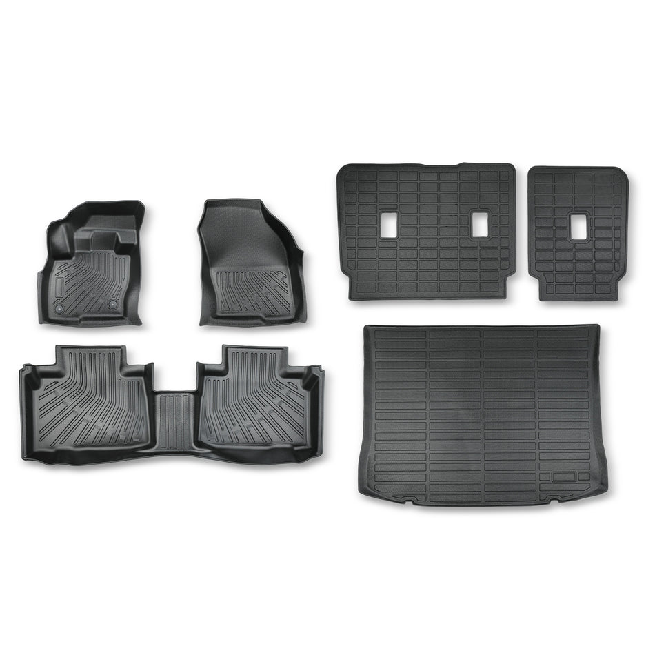 TPE All-Weather Interior Protection Set for 2015-2024 Ford Edge 5-Seater - Floor Mats, Cargo Mat & Backrest Covers (Not Compatible with SEL)