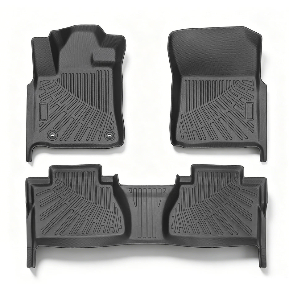 labwork 3-Piece 3D TPE All-Weather Floor Mats for 2014-2021 Toyota Tundra CrewMax Double Cab