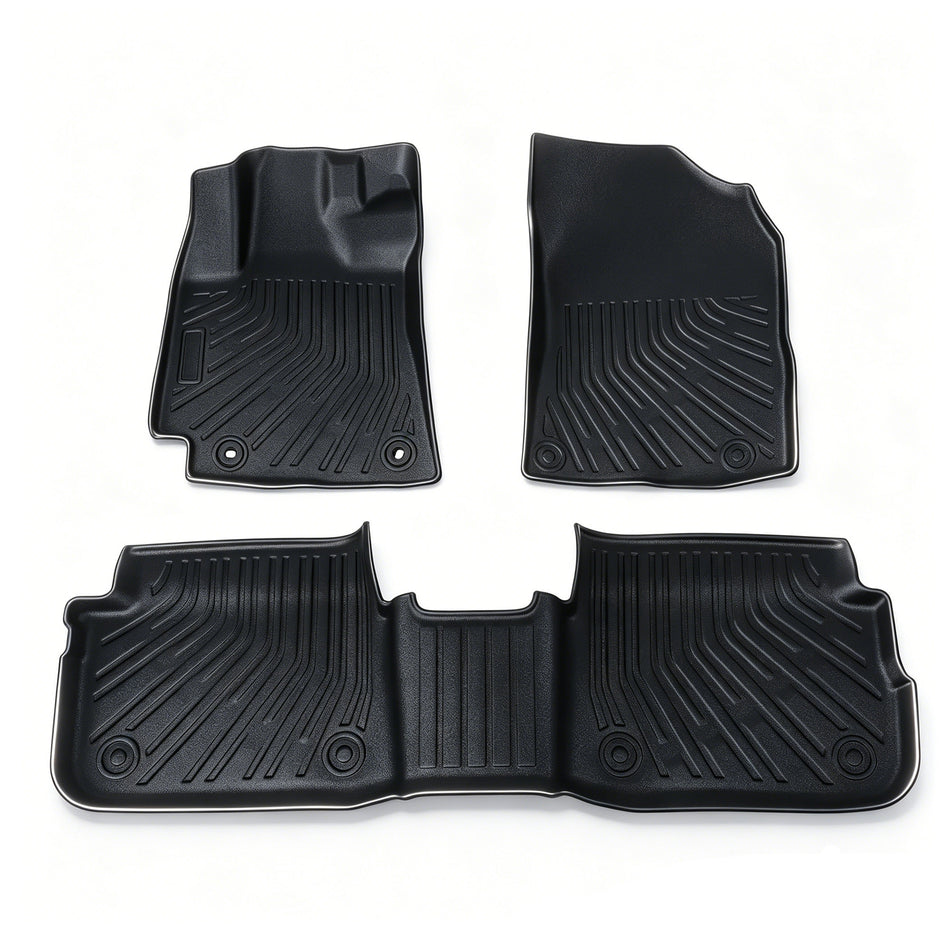 For 2009-2013 Toyota Corolla / Matrix TPE 3D 2 Row Floor Mats Liner Set Black
