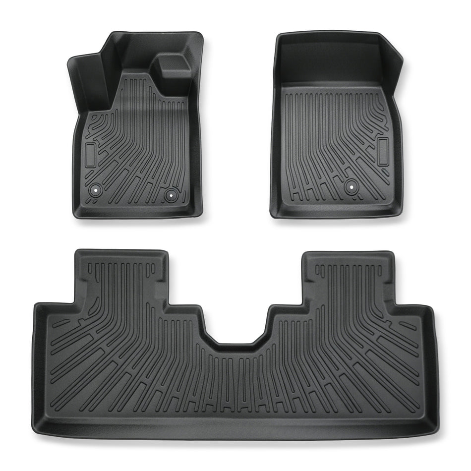 3D Custom Fit All-Weather Floor Liners Set for 2021-2026 Ford Mustang Mach-E - Premium TPE Floor Mats (Left Hand Drive Only)