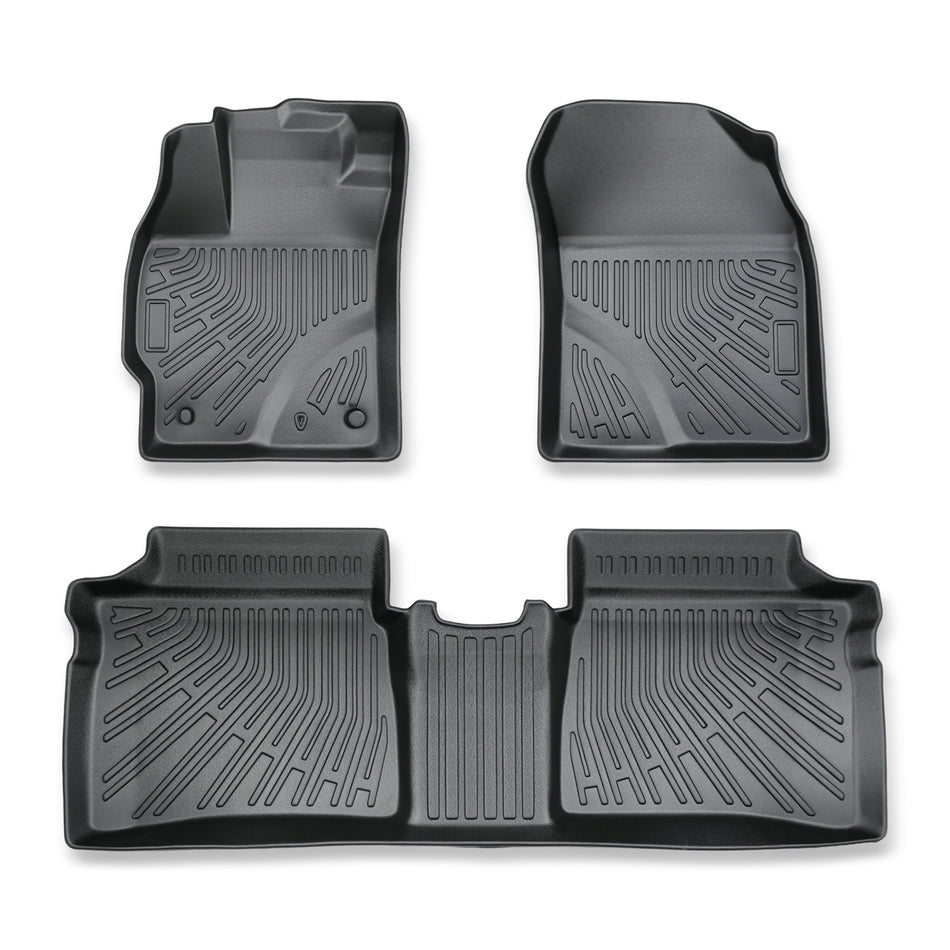 Custom Fit All-Weather Floor Mats for 2010-2015 Toyota Prius (XW30) – Heavy Duty TPE Floor Liners, 1st & 2nd Row Full Set