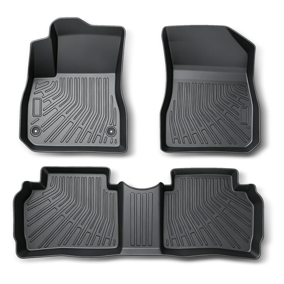 3-Piece Custom 3D TPE Floor Liners (1st & 2nd Row) for 2016-2025 Chevy Malibu (Fits Hybrid)