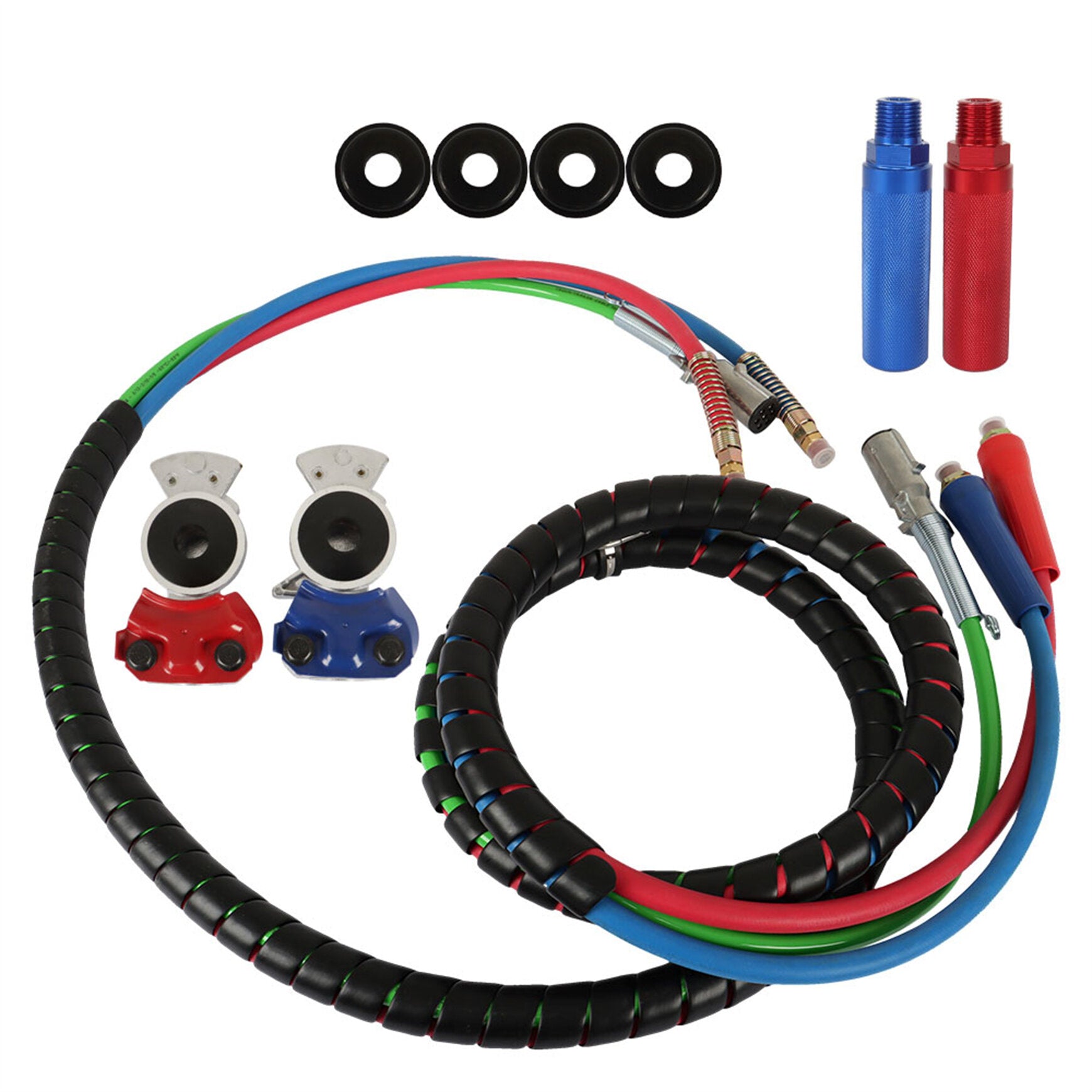 Trailer Airline Hose Wrap Set Air Line Hose Assemblies For Semi Truck ...