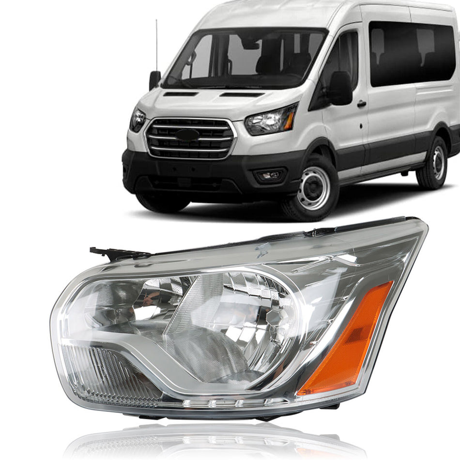 labwork Headlight Assembly Replacement for Ford Transit 2015-2022 Halogen Headlights Left Driver Side