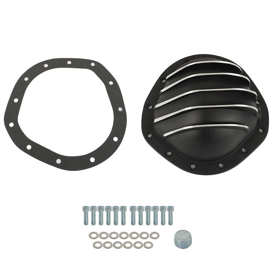 Labwork 12 Bolt Black Aluminum Differential Rear End Cover For Chevy C10 8.75"