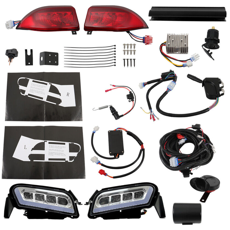2018-Present Set For Club Car Tempo LED Headlight And Tail Light Kit Golf Carts