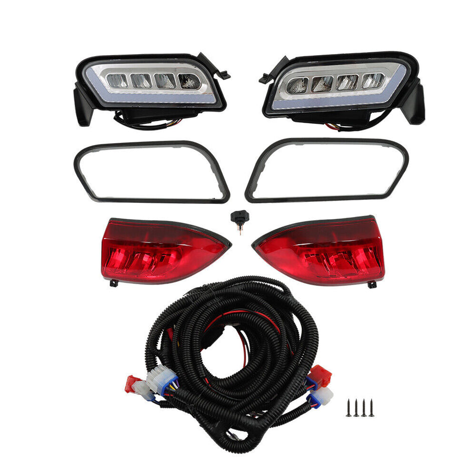 New LED Headlight And Tail Light Kit Golf Carts 2018- Up For Club Car Tempo