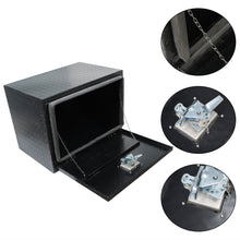 Load image into Gallery viewer, labwork 24 Inch Black Aluminum Diamond Plate Tool Box Organizer With Lock Key