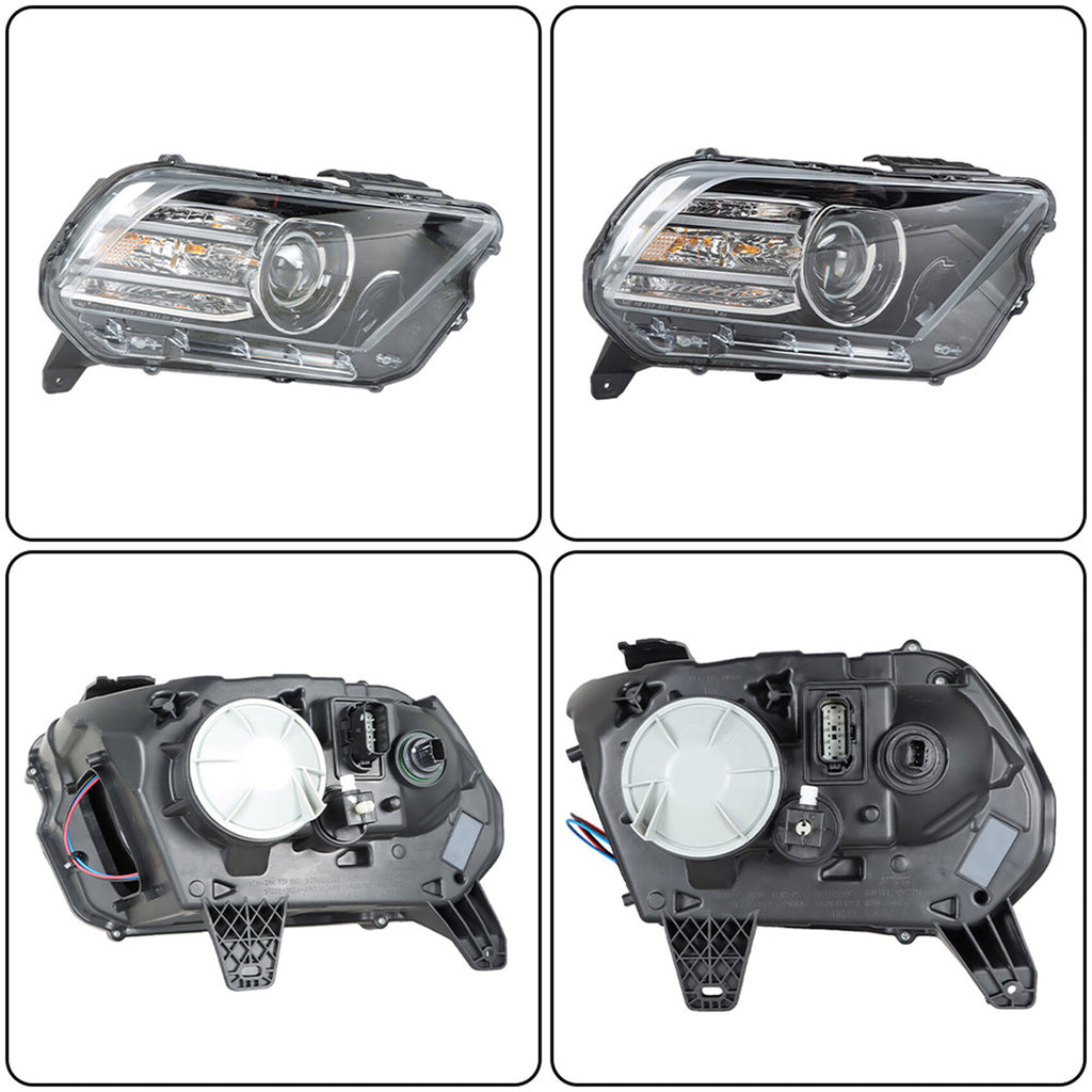 Headlight Assembly Replacement for 2013-2014 Ford Mustang Passenger Side Xenon Right Headlamp HID RH Bar Running Lamp