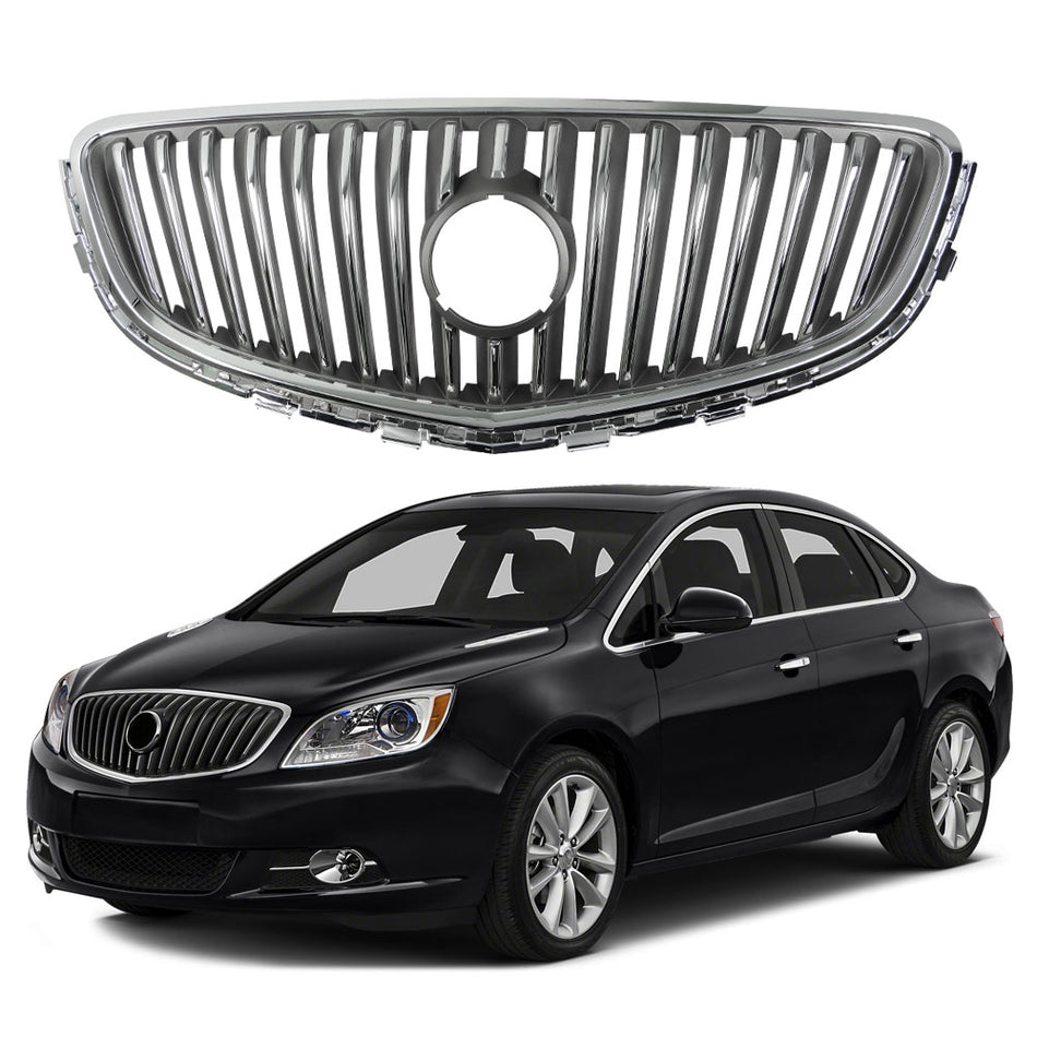 Front Bumper Upper Grille Chrome ABS Plastic Grill For 2012-2017 Buick Verano