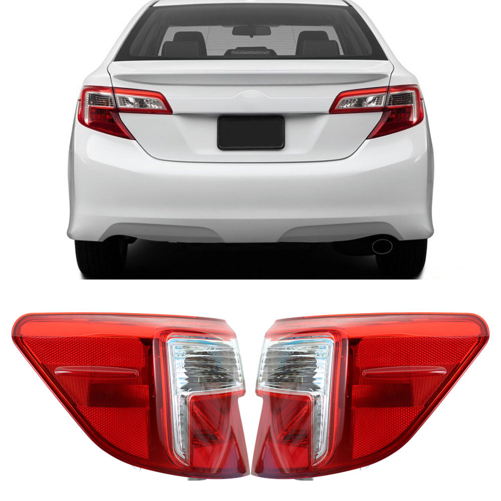 Halogen Tail Light Set For 2012-2014 Toyota Camry Outer Left + Right Two Flanks