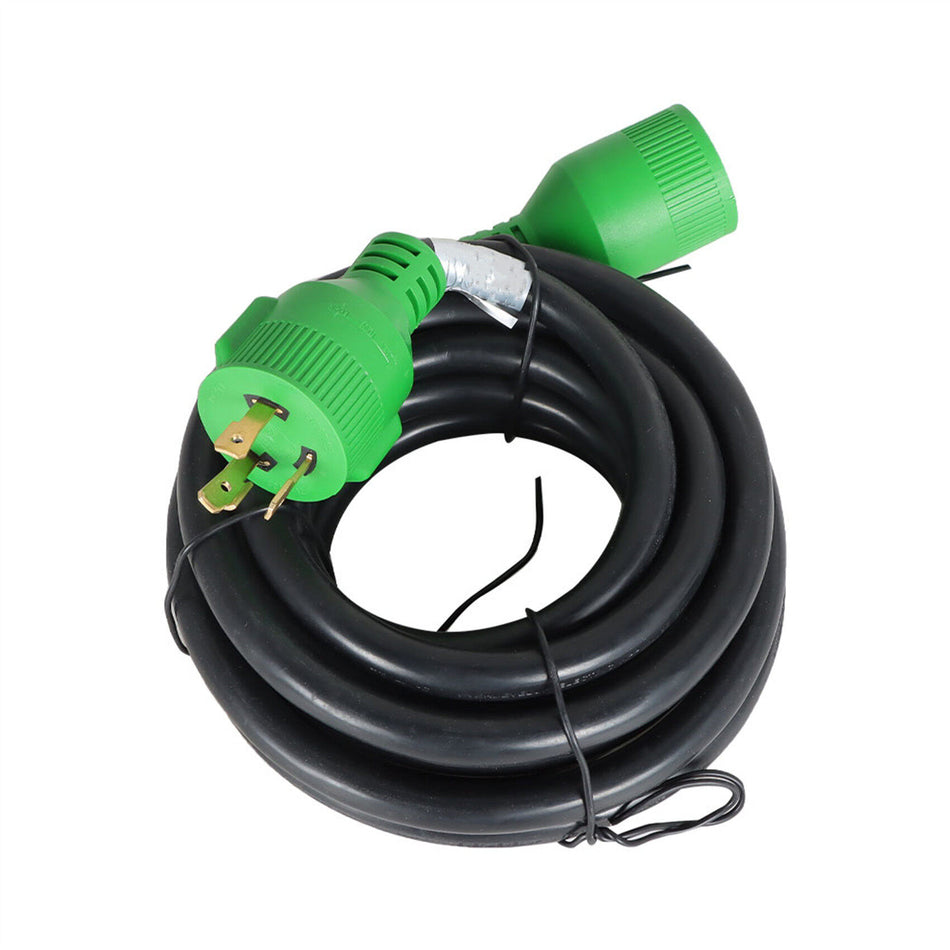 labwork 30 A 15 Feet 3 Prong Generator Extension Cord L5-30P to L5-30R 125V Up to 7500W 10 Gauge SJTW Generator Cord