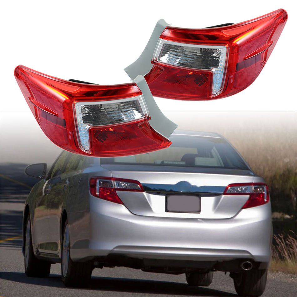 Halogen Tail Light Set For 2012-2014 Toyota Camry Outer Left + Right Two Flanks