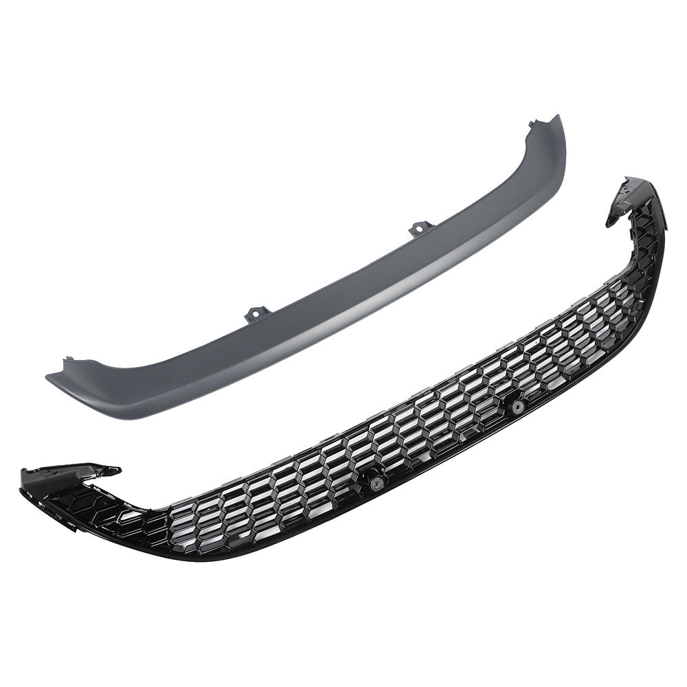 Honeycomb Mesh Lower Bumper Grill & 3pc Front Lips for Ford Focus 2015-2016