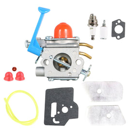 Carburetor Tune-Up Kit w/ Air Fuel Filter Spark Plug 545081848 for Husqvarna 128LD 125L 128CD Trimmer