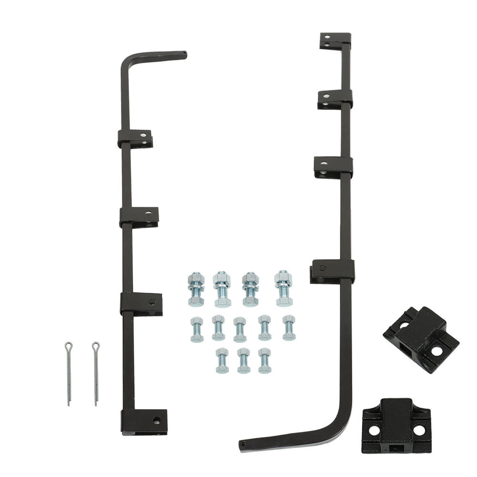 Heavy Duty Steel Black 30" Straight Mud Flap Hanger Semi Truck - Pair