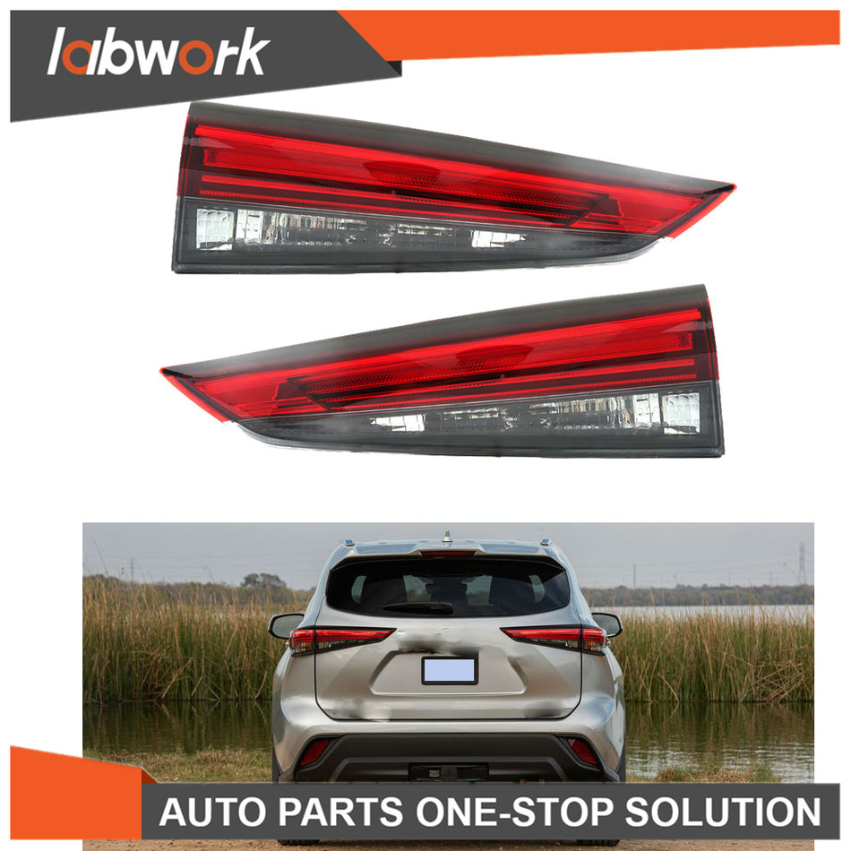 Labwork Inner Tail Light For 2020-2022 Toyota Highlander LED Left+Right Side Red