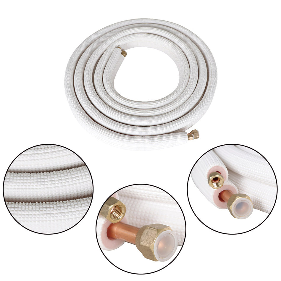 One 16 Feet Install Kit Fit 1/4" - 1/2" Dia. For Mini Split Heat Pump Systems