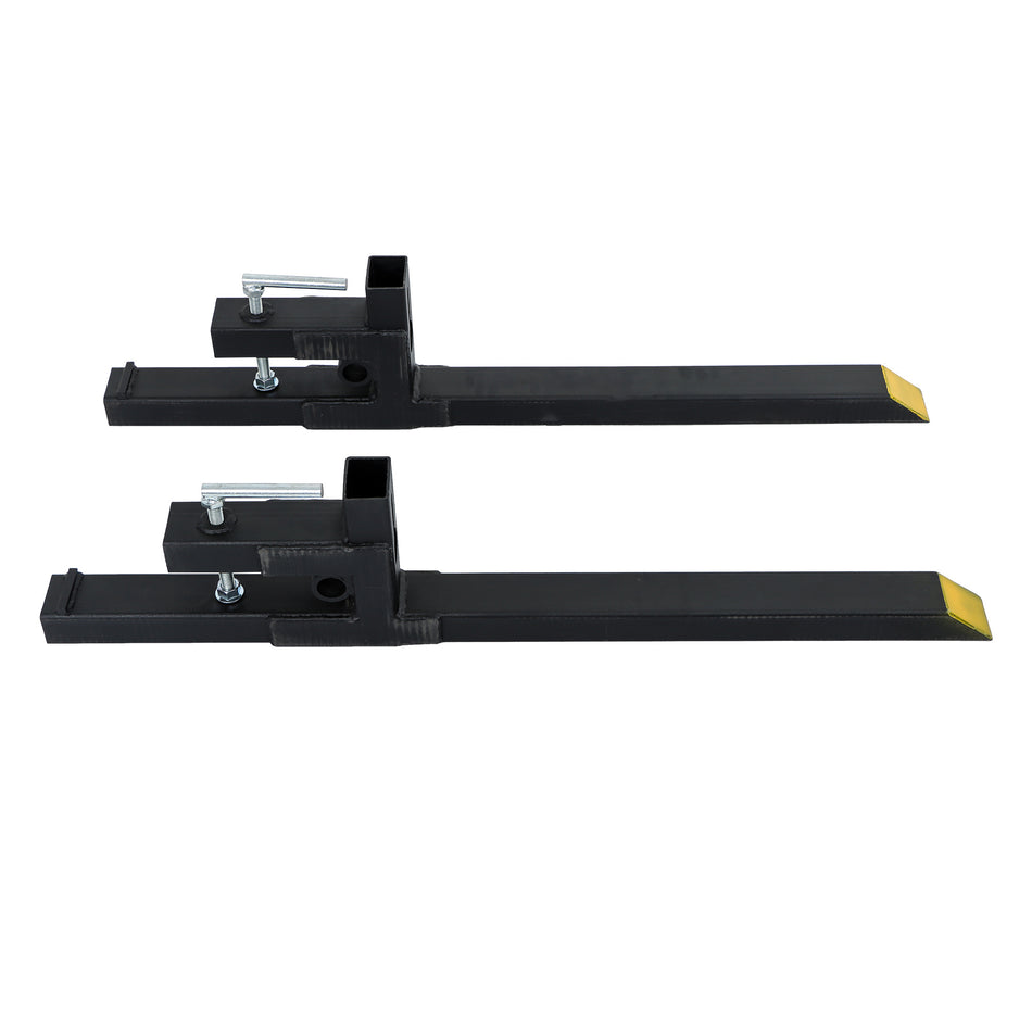 43 In Clamp on Pallet Forks 2000lbs Heavy Duty Quick Attach Bucket Forks