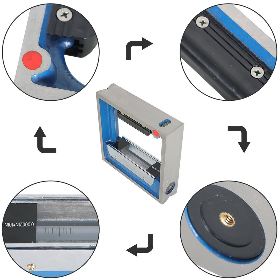 6" ?? 1-1/2" ?? 6" PRECISION FRAME SPIRIT LEVELS LEVEL