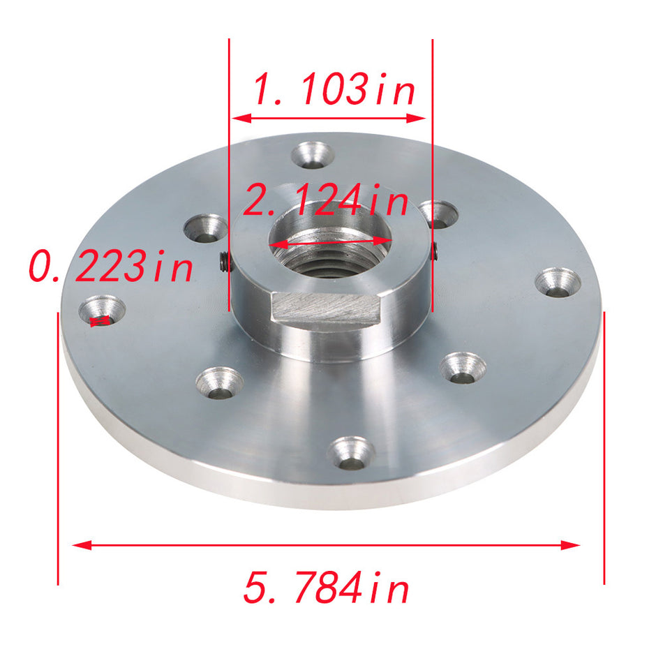 6 Inch Wood Lathe Face Plate For 1-1/4" x RH 8tpi Threaded With Set Screws