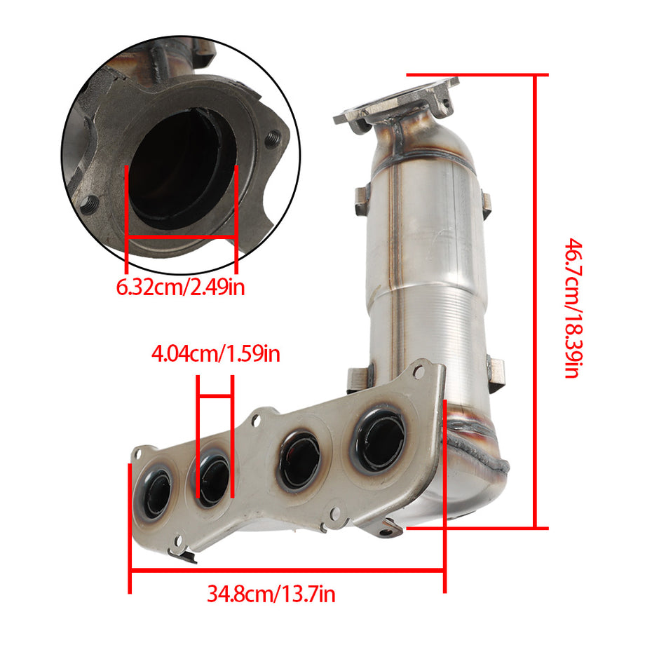 Labwork Exhaust Manifold Catalytic Converter For Toyota Camry 2007-2009