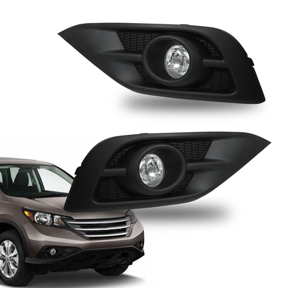 Labwork Right+Left Front Bumper Fog Light For Honda CR-V 2012-2014 Switch+Wiring
