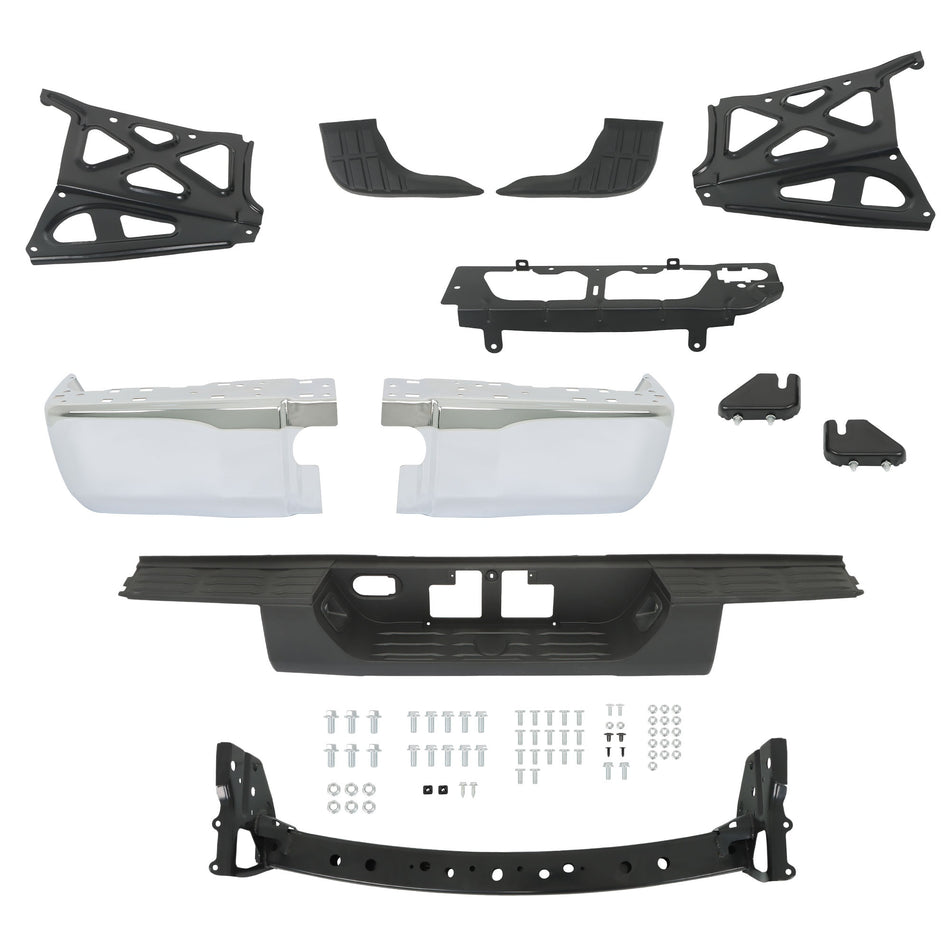 Labwork Rear Bumper Assembly For 2014 2015 - 2021 Toyota Tundra Complete Chrome