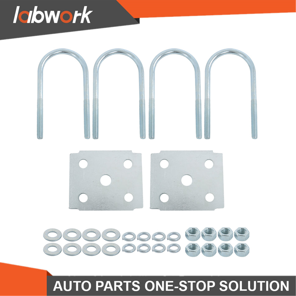 Labwork Trailer U Bolt Kit For 3500 lb Trailer Axle 5-1/2" Long 1/2" Diameter