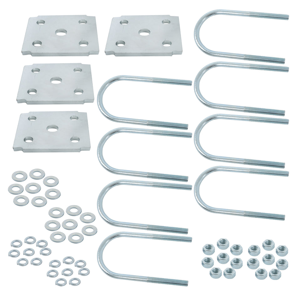 Labwork Trailer U Bolt Kit For 3500 lb Trailer 2-3/8" Round Axle 1/2" Diameter