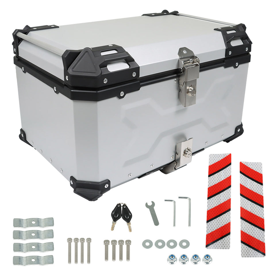65L Motorcycle Trunk Tour Tail Box Scooter Waterproof Luggage Storage Top Case