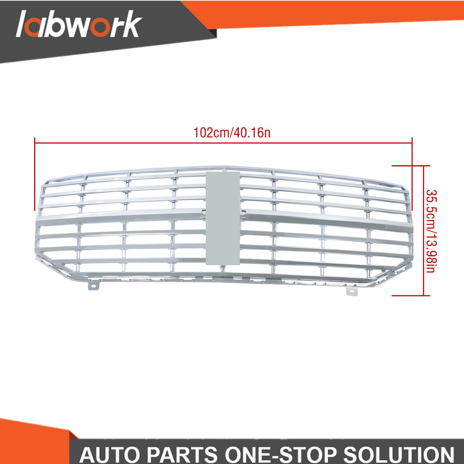 Labwork Chrome Front Bumper Upper Grille For 2007-2014 Lincoln Navigator Plastic