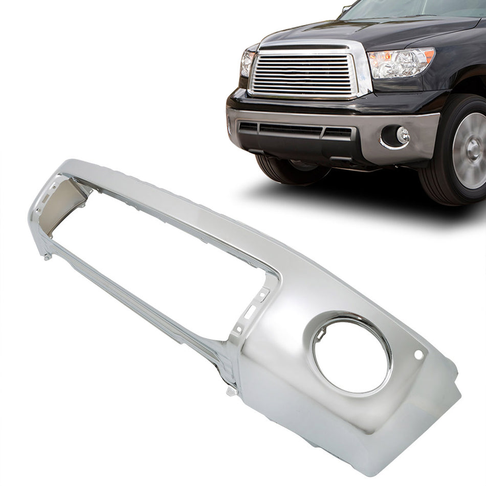 Labwork Steel Front Bumper For 2007-2013 Toyota Tundra With Sensor Hole Chrome