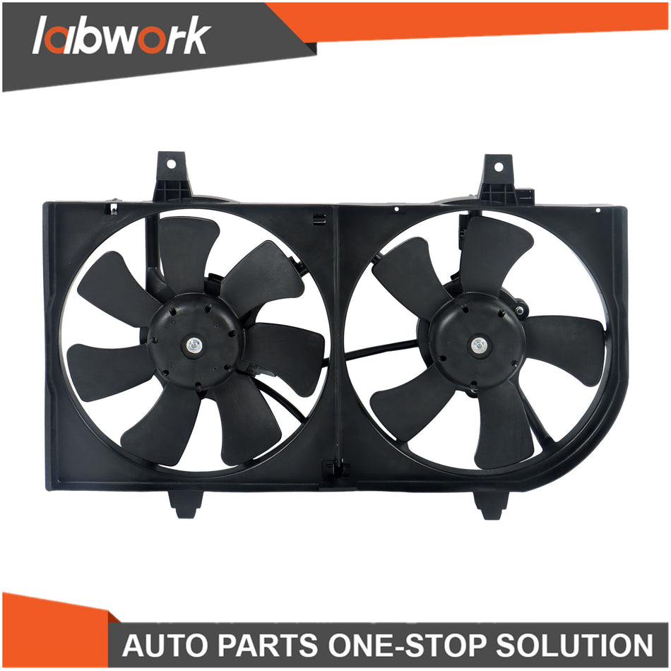 Labwork Radiator Condenser Cooling Fan Assembly 2002 2003-2006 For Nissan Sentra