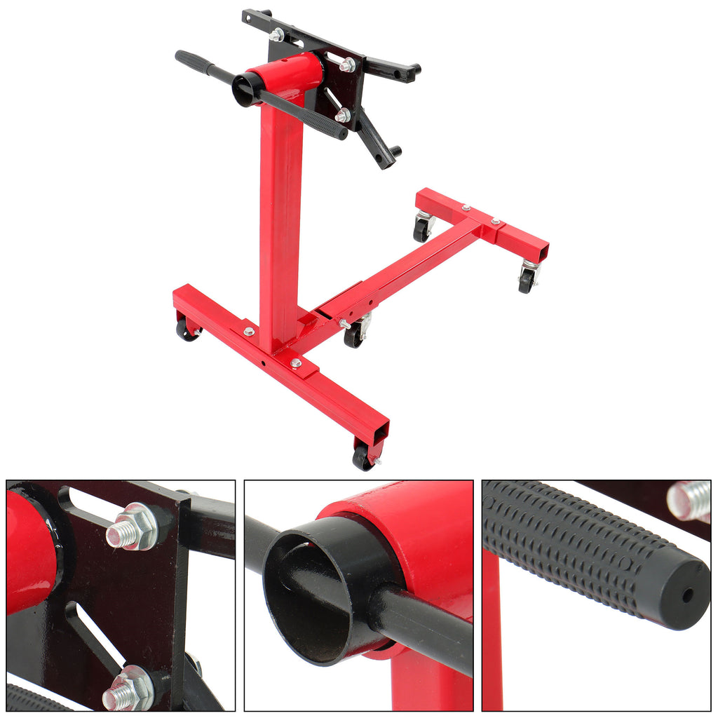Labwork 1500Lbs Engine Stand Folding Motor Hoist Dolly Mover Auto Repair Jack