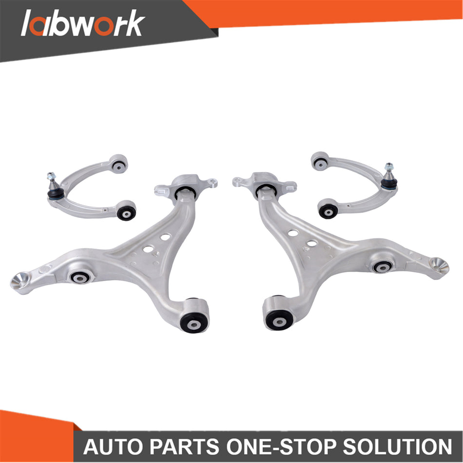 Labwork 4x Front Lower & Upper Control Arm For Mercedes-Benz GL350 13-16 524-540