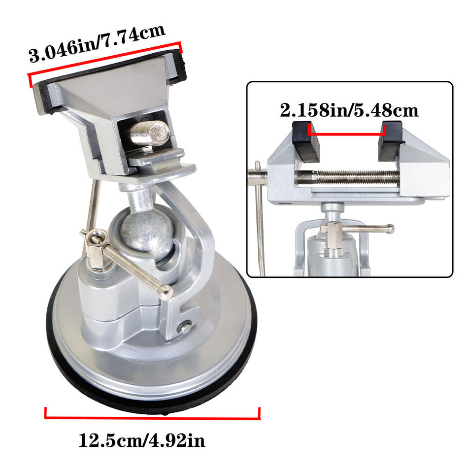 3.15 inches Vacuum Base Vise,Can be rotated 360-Degree