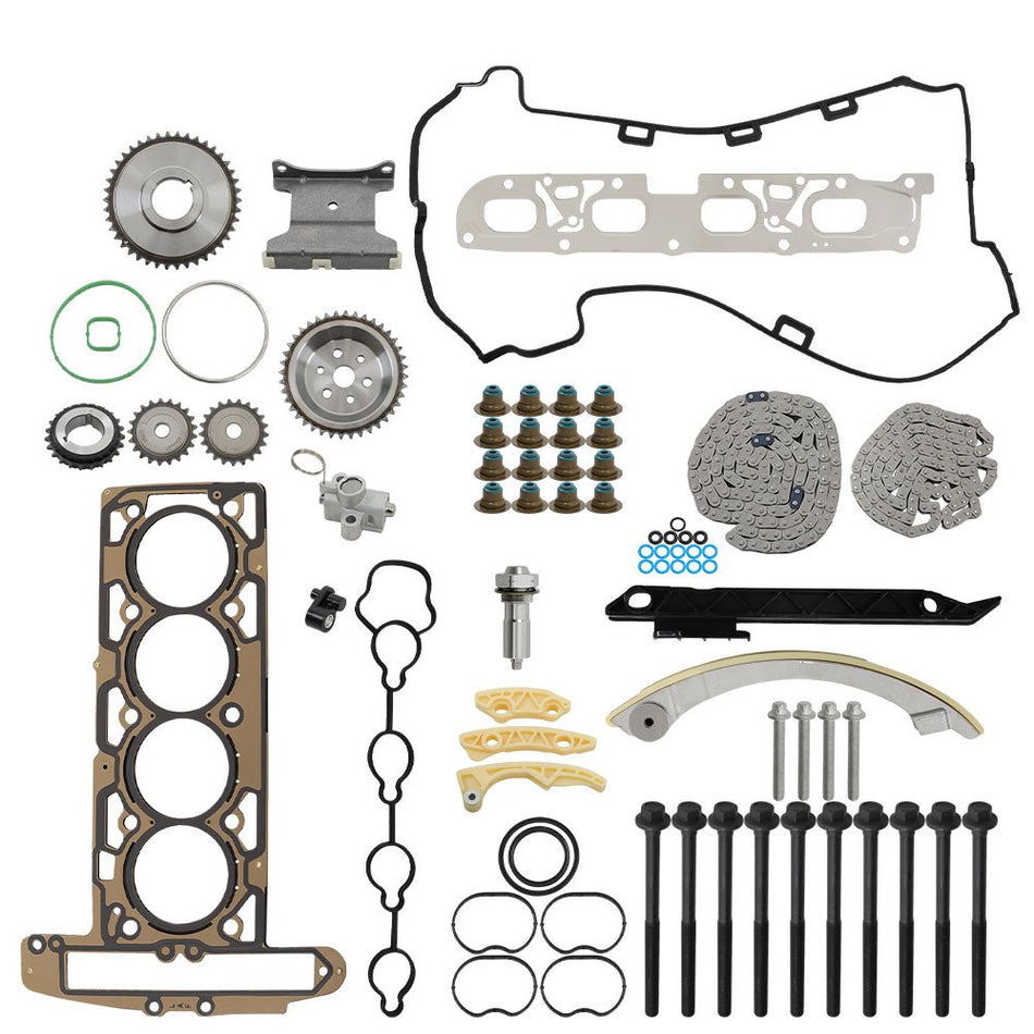 Labwork Timing Chain Kit w/ Head Gasket Bolts For 2009-2016 GM Ecotec 2.0L 2.4L